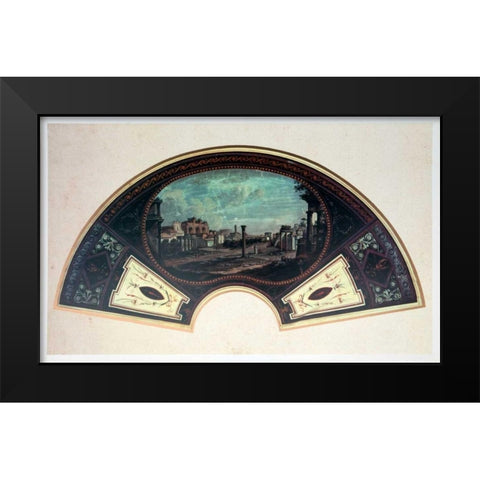 The Roman Forum Black Modern Wood Framed Art Print by Bigatti, Tommaso
