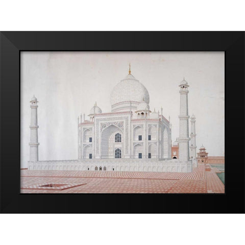 The Taj Mahal Black Modern Wood Framed Art Print by Anon, Mughal 1813