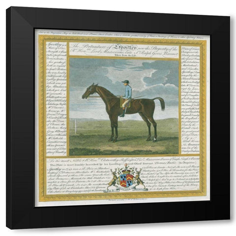 Portrait and Pedigree, Sportley Black Modern Wood Framed Art Print by Spencer, Thomas