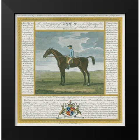 Portrait and Pedigree, Sportley Black Modern Wood Framed Art Print by Spencer, Thomas