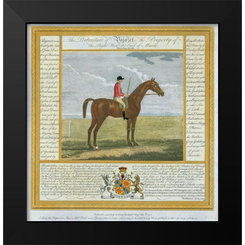 Portrait and Pedigree, Bajazet Black Modern Wood Framed Art Print by Spencer, Thomas