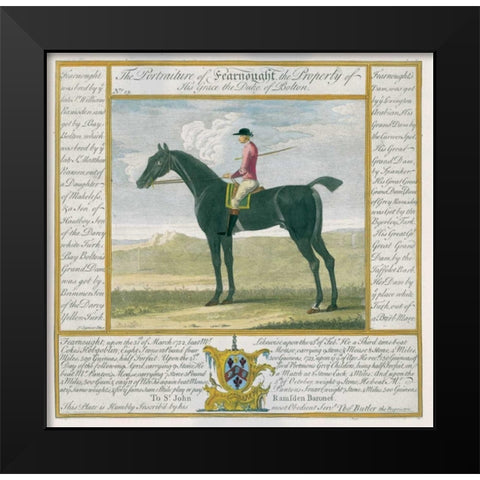 Portrait and Pedigree, Fearnought Black Modern Wood Framed Art Print by Spencer, Thomas