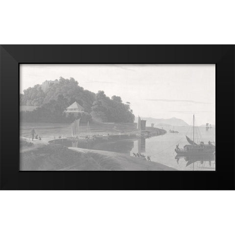 Siccra Gulley Black Modern Wood Framed Art Print by Daniells, Thomas and Wm