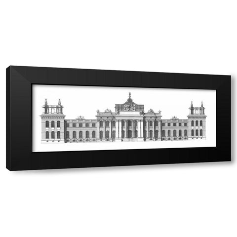 Elevation, South Front Blenheim Palace Black Modern Wood Framed Art Print with Double Matting by Campbell, Colin
