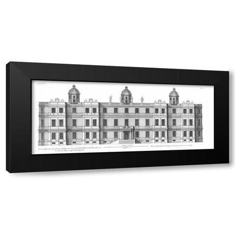 South Elevation, Longleat Black Modern Wood Framed Art Print with Double Matting by Campbell, Colin