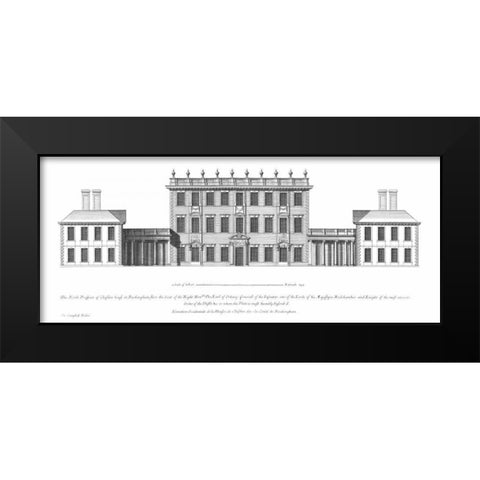 North Elevation, Cliveden Black Modern Wood Framed Art Print by Campbell, Colin