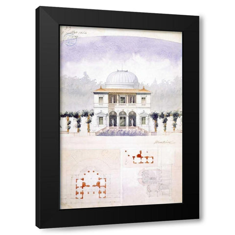 Art Conservatory Black Modern Wood Framed Art Print with Double Matting by Postolle, Victor