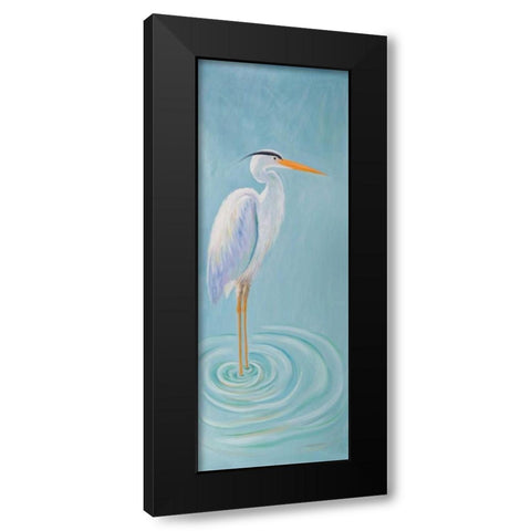 Great Blue Heron Black Modern Wood Framed Art Print by Atelier B Art Studio