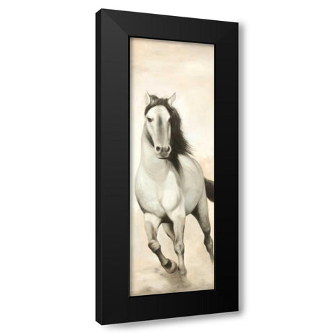 Graceful Horse Black Modern Wood Framed Art Print by Atelier B Art Studio