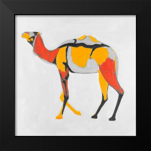 Abstract Dromedary Black Modern Wood Framed Art Print by Atelier B Art Studio