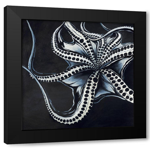 OCTOPUS TENTACLE Black Modern Wood Framed Art Print by Atelier B Art Studio