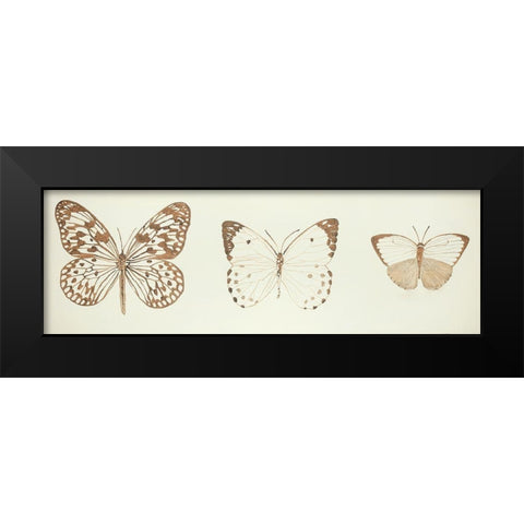 Monarch Butterflies Sketch Black Modern Wood Framed Art Print by Atelier B Art Studio