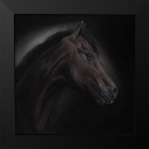 SOLITUDE Black Modern Wood Framed Art Print by Atelier B Art Studio