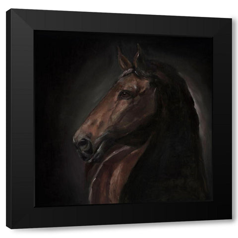 SPIRIT Black Modern Wood Framed Art Print by Atelier B Art Studio