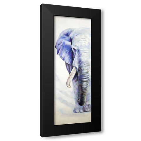 HALF HEAD COLORFUL ELEPHANT Black Modern Wood Framed Art Print with Double Matting by Atelier B Art Studio
