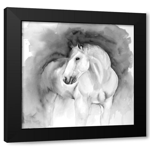 BEAUTY Black Modern Wood Framed Art Print with Double Matting by Atelier B Art Studio