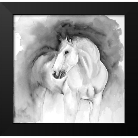 BEAUTY Black Modern Wood Framed Art Print by Atelier B Art Studio