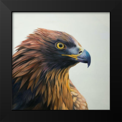 BROWN-HEADED EAGLE Black Modern Wood Framed Art Print by Atelier B Art Studio