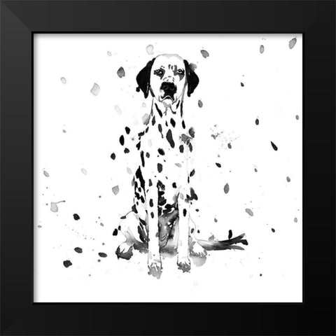 DALMATIAN DOG Black Modern Wood Framed Art Print by Atelier B Art Studio