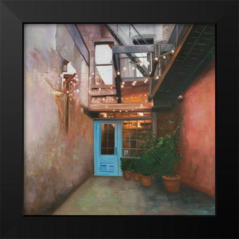 COZY LITTLE PLACE Black Modern Wood Framed Art Print by Atelier B Art Studio