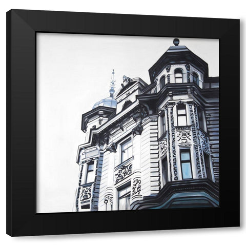 HISTORIC APARTMENT Black Modern Wood Framed Art Print by Atelier B Art Studio