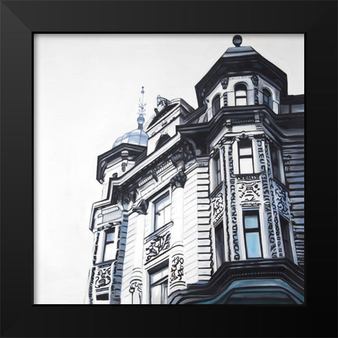 HISTORIC APARTMENT Black Modern Wood Framed Art Print by Atelier B Art Studio