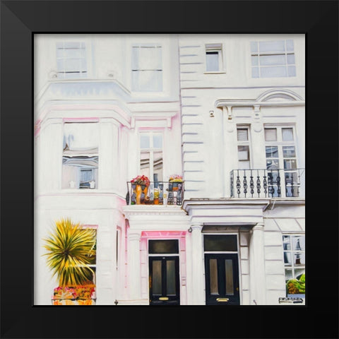 WEST COAST HOUSES Black Modern Wood Framed Art Print by Atelier B Art Studio