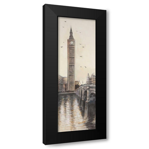 Big Ben in London Black Modern Wood Framed Art Print with Double Matting by Atelier B Art Studio