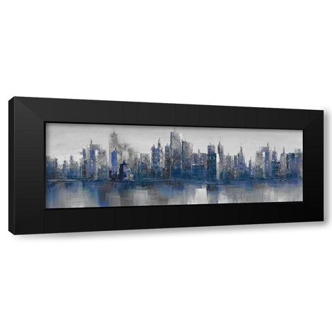 MELANCHOLY CITY Black Modern Wood Framed Art Print with Double Matting by Atelier B Art Studio