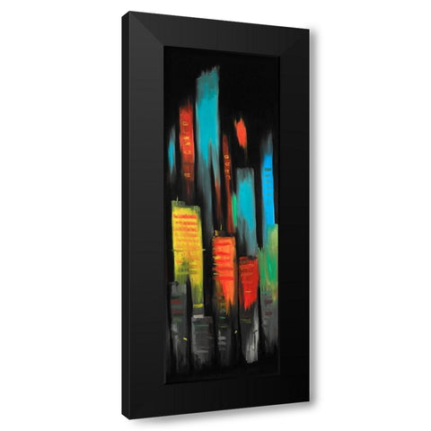ABSTRACT TALL BUILDINGS Black Modern Wood Framed Art Print with Double Matting by Atelier B Art Studio