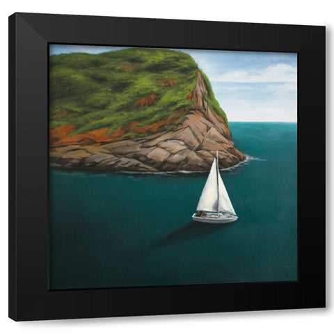 AT SEDA IN PORTO VENERE Black Modern Wood Framed Art Print by Atelier B Art Studio