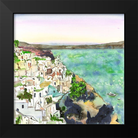 LANDSCAPE OF CRETE Black Modern Wood Framed Art Print by Atelier B Art Studio