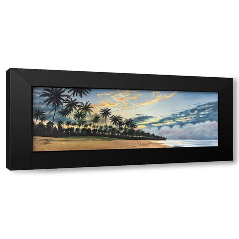 TROPICAL SUMMER MOMENTS Black Modern Wood Framed Art Print with Double Matting by Atelier B Art Studio