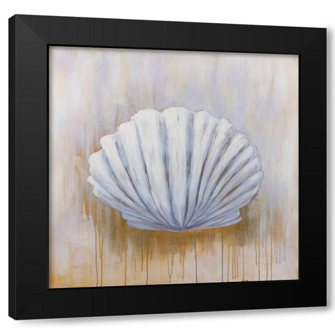 Feston Shell Black Modern Wood Framed Art Print with Double Matting by Atelier B Art Studio