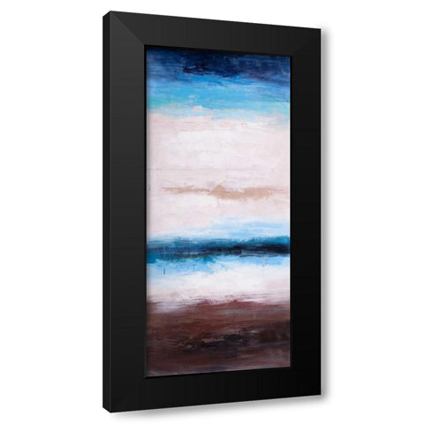 Shade of the Beach Black Modern Wood Framed Art Print by Atelier B Art Studio