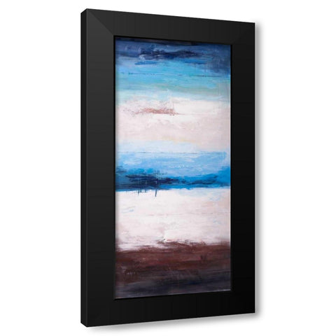 Colors of the Beach Black Modern Wood Framed Art Print with Double Matting by Atelier B Art Studio