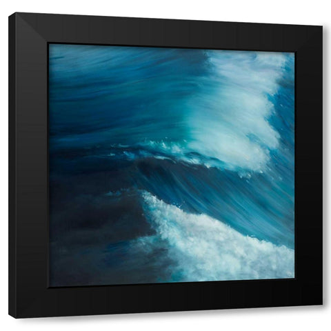 Unleashed Sea Black Modern Wood Framed Art Print with Double Matting by Atelier B Art Studio