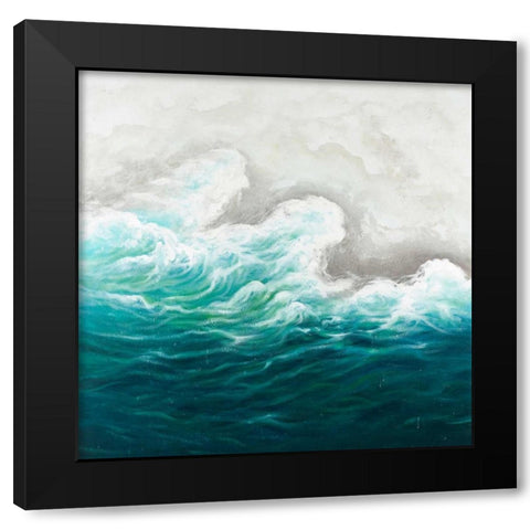 Seaside Black Modern Wood Framed Art Print with Double Matting by Atelier B Art Studio