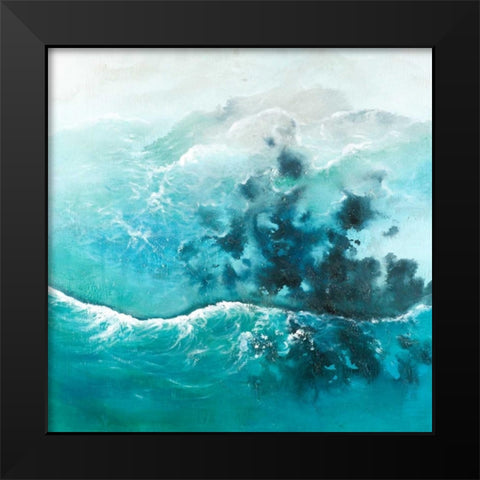 Seaside of the Caribbean Black Modern Wood Framed Art Print by Atelier B Art Studio