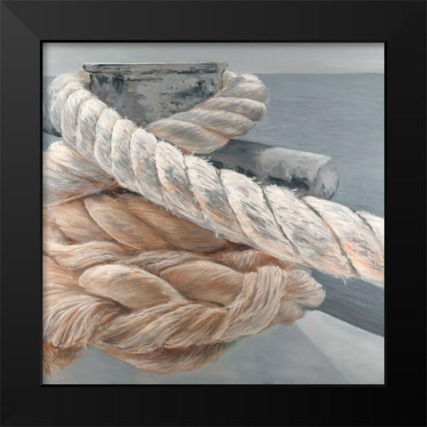 Tie-down ropes closeup Black Modern Wood Framed Art Print by Atelier B Art Studio