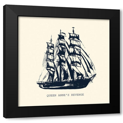 OLD BOAT Black Modern Wood Framed Art Print with Double Matting by Atelier B Art Studio