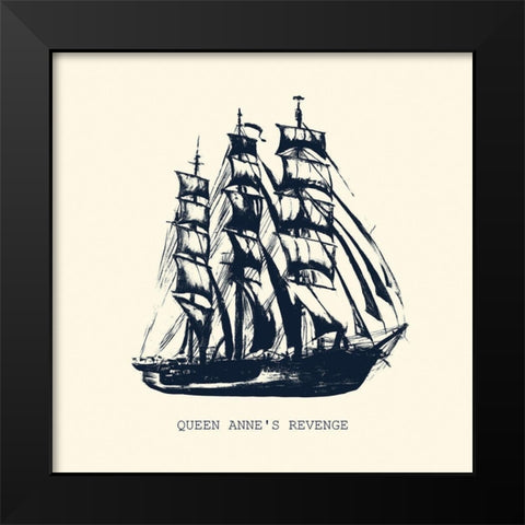 OLD BOAT Black Modern Wood Framed Art Print by Atelier B Art Studio