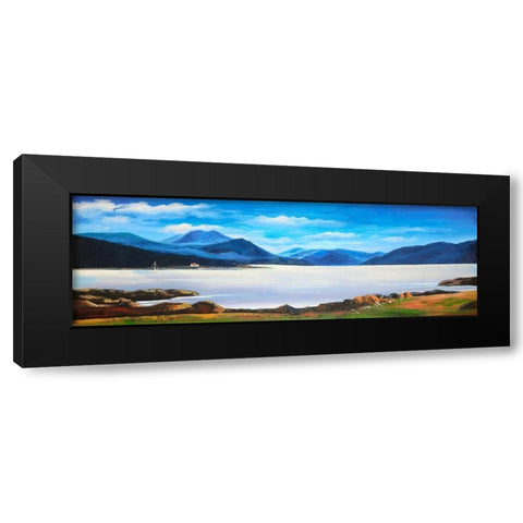 Scottish Highlands by a Beautiful Day Black Modern Wood Framed Art Print with Double Matting by Atelier B Art Studio