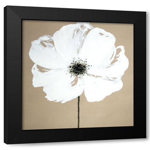 ABSTRACT COLOR SPLASH FLOWER Black Modern Wood Framed Art Print by Atelier B Art Studio