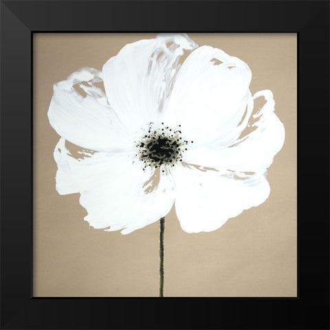 ABSTRACT COLOR SPLASH FLOWER Black Modern Wood Framed Art Print by Atelier B Art Studio