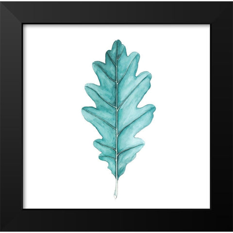 OAK LEAF Black Modern Wood Framed Art Print by Atelier B Art Studio