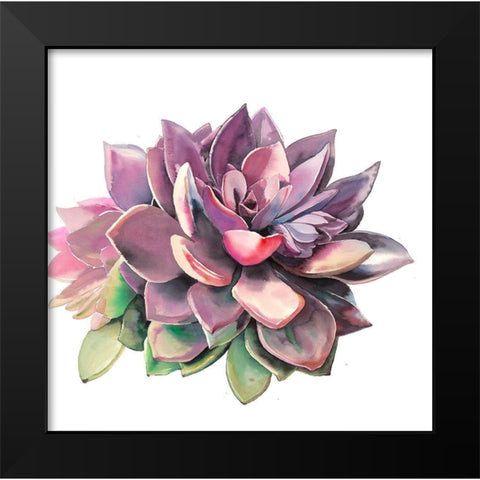 SUCCULENT Black Modern Wood Framed Art Print by Atelier B Art Studio