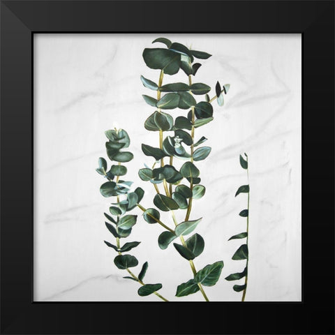 EUCALYPTUS STEMS Black Modern Wood Framed Art Print by Atelier B Art Studio