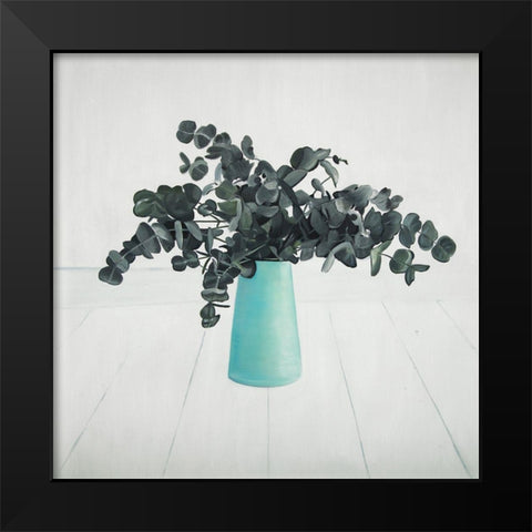 BOUQUET OF EUCALYPTUS Black Modern Wood Framed Art Print by Atelier B Art Studio