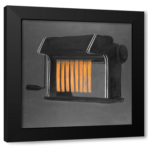 Fresh Pasta Machine Black Modern Wood Framed Art Print with Double Matting by Atelier B Art Studio